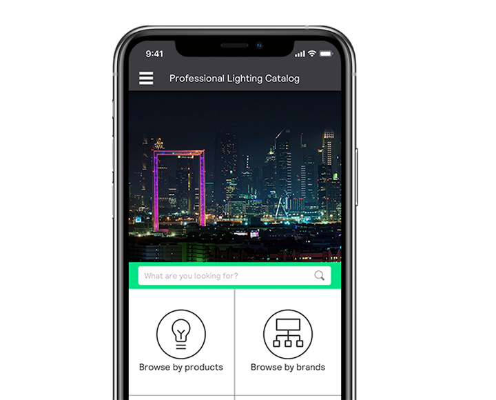 Signify professional lighting catalog app