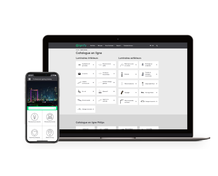 Catalogue d’éclairage professionnel de Signify