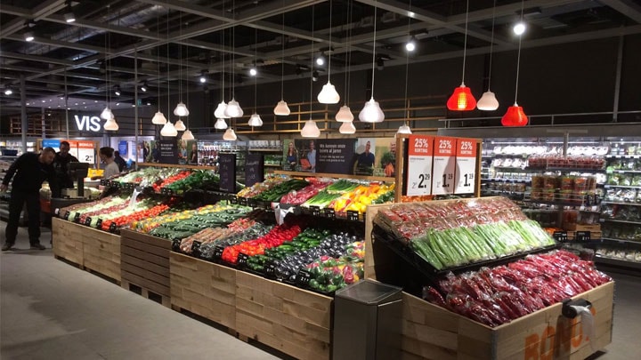 3D luminaires Albert Heijn