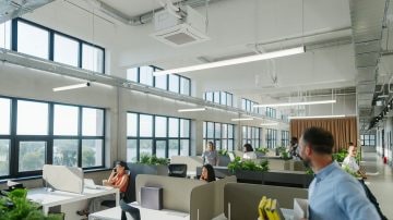 Office space illuminated by Signify MasterConnect System