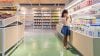 Person in supermarket aisle, visual clarity