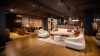 Warm ambient lighting in store interior