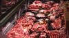 Fresh red meat display in counter