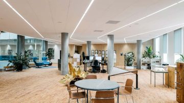 Espaços de coworking e reunião