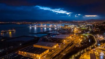 Bilbao Limanı'ndaki akıllı LED aydınlatma